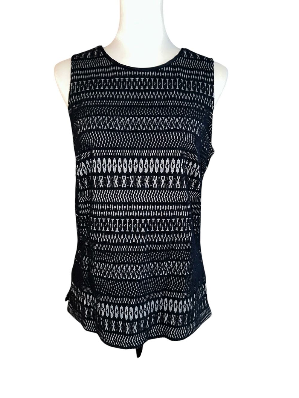Banana Republic Sleeveless Top Blue Silver Gray Medium
